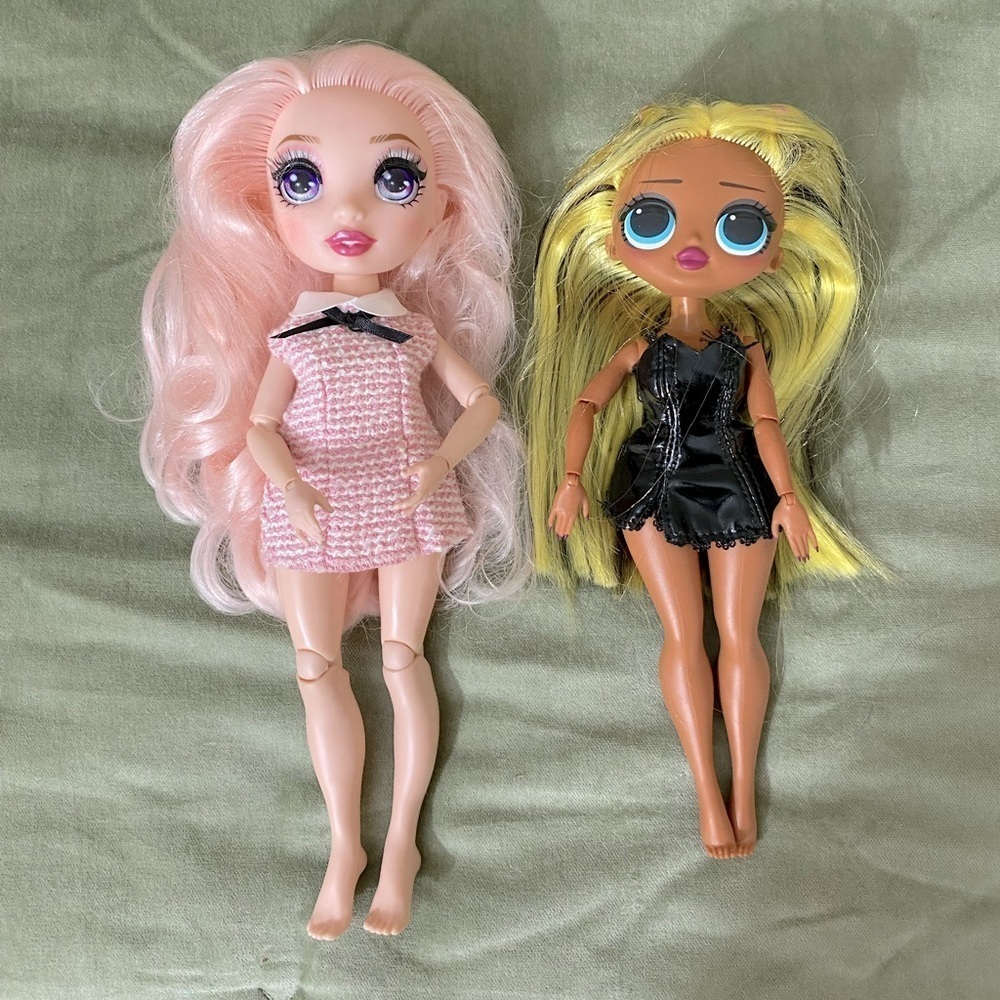 Rainbow High 10” and LOL Surprise OMG Alt Grrrl 9”set of 2 dolls  #OSS  #203
